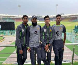 کراچی میں ہونے والی بارش کے سبب نیشنل اسٹیڈیم میں جاری کیمپ بھی متاثرہوا۔