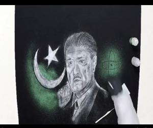 ڈنمارک میں مقیم پاکستانی نژاد آرٹسٹ نے ملکی سائنسدان ڈاکٹر عبدالقدیر خان کو اپنے منفرد سالٹ آرٹ کے ذریعے خراج عقید پیش کیا ہے