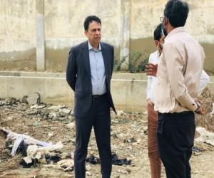 سیکرٹری بلدیات، ہاوئسنگ و ٹاون پلاننگ سندھ انجینئر سید نجم احمد شاہ کا سائٹ انڈسٹرئیل ایریا کادورہ