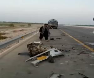 سکھر ملتان موٹر وے فائیو پر گڈو انٹر چینج کے قریب  حادثہ