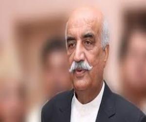 پیپلزپارٹی رہنماخورشید شاہ  کی احمد صالح پٹ میں انتخابی جلسہ سے خطاب