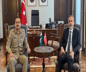 آرمی چیف جنرل سید عاصم منیر  سے ترکیے کے وزیرخارجہ   کی ملاقات،